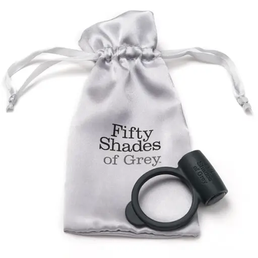 Эрекционное кольцо с вибрацией Fifty Shades of Grey 5 см черный - фото 3