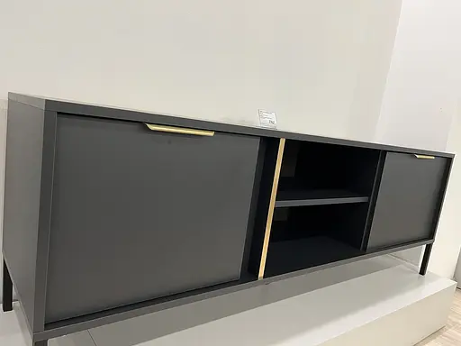 Тумба під телевізор Perfect Home Ларс / Lars 2-дверна 2D/153 Антрацит (PFH-091023) - фото 10