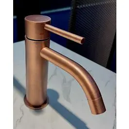 Змішувач для раковини Paffoni Light без донного клапана brushed copper LIG071RMSP, Бронза - фото 2
