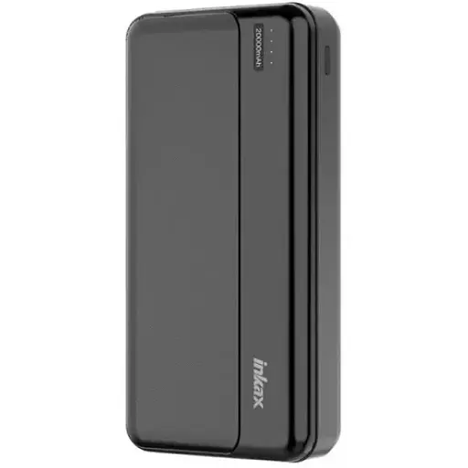 Портативний зарядний пристрій Power Bank Inkax PB-02A 20000 mAh Павербанк USB чорний - фото 1
