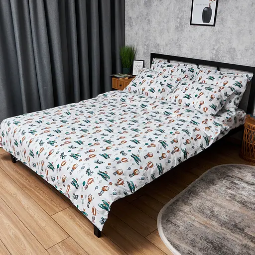 Пододеяльник Moon&Star Бязь Gold Люкс Cloud Adventures Двуспальный 175x210 см - фото 1