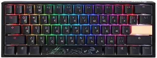 Клавіатура Ducky One 3 Mini Cherry MX Red UA RGB Black (DKON2161ST-RUAPXCLAWSC1)