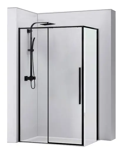Душевая кабина Rea Solar 90x120 black REA-K6311, Черный матовый, Универсальная, прозрачная - фото 1