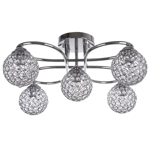 Люстра Brille молекула стельова E14 40W CH (BR-01383S/5)