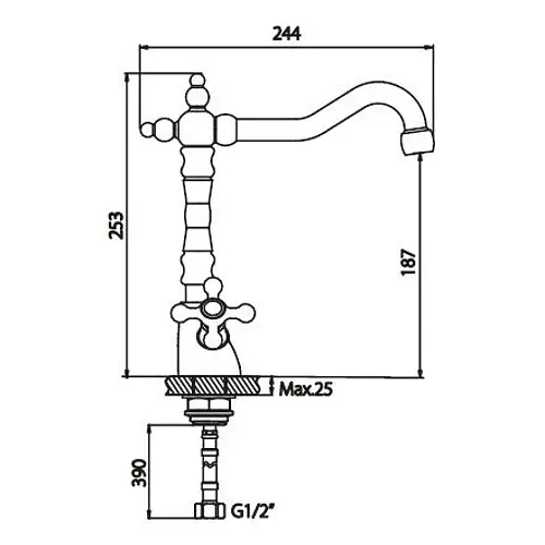 Смеситель для кухни Haiba DominoX 777 (HB0095) - фото 2