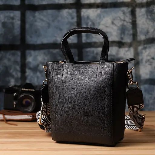 Трапециевидная сумка Vintage для женщин из натуральной кожи 16х19х9 см sum0027517 - фото 9