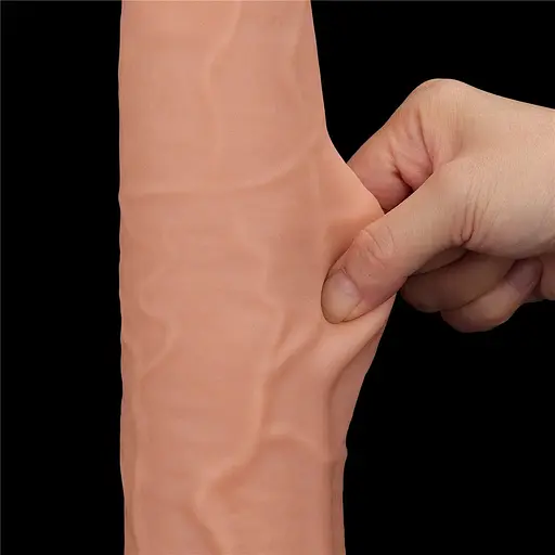 Фаллоимитатор LoveToy Sliding-Skin Dual Layer Dong King Sized 34 см телесный - фото 13