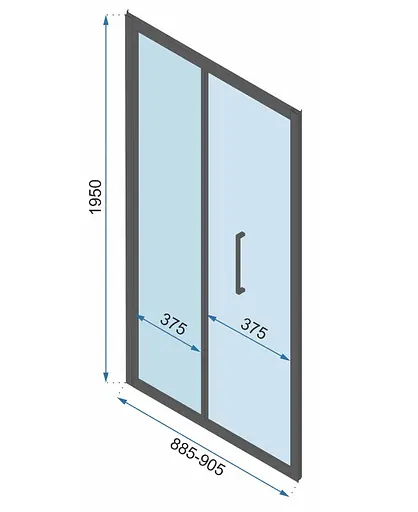 Душевая кабина Rea Rapid Fold 90x100 gold пристенная REA-KPL-09405, Универсальная, прозрачная, золотая - фото 6