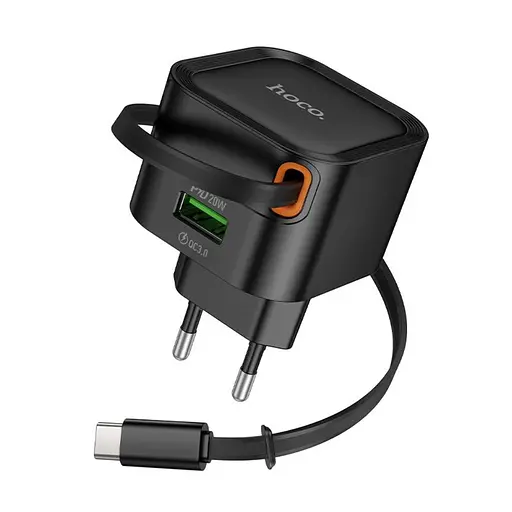 Зарядное устройство Hoco C154A PD QC черный + кабель Type-C - фото 3