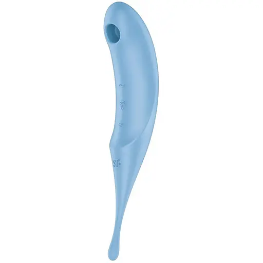 Вакуумний стимулятор клітора з вібрацією Satisfyer Twirling Pro блакитний