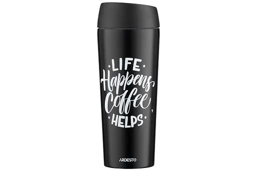 Термокружка Ardesto Coffee Time 450 мл Черный AR2645BC - фото 1