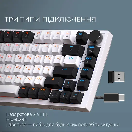 Клавіатура GamePro Asgard Valhalla MK160W Pro White [142214] - фото 6