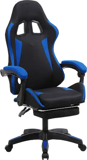 Геймерское кресло GT Racer черное с синим (X-2324 Fabric Black/Blue) - фото 4