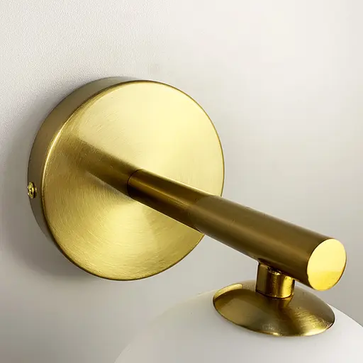 Бра Sphere Lampardi у латунному корпусі з білим плафоном Line F WB 13/1 - фото 4