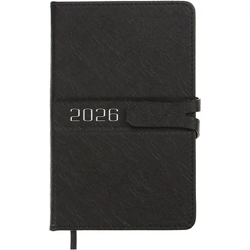 Ежедневник датированный Buromax Belle 2026 A6 искусственная кожа/поролон черный (BM.2577-01)