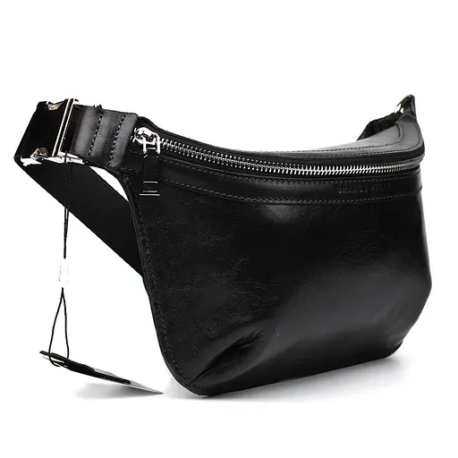 Жіноча шкіряна сумка-бананка GRANDE PELLE 20х15х7 см 000296793 - фото 4