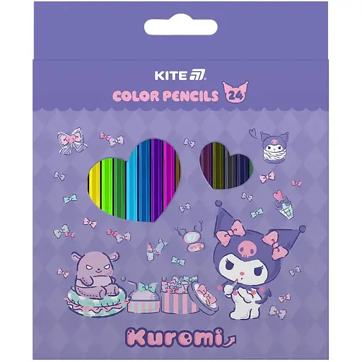 Олівці кольорові Kite Kuromi 24 шт. (HK25-055)