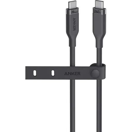 Кабель Anker USB-C to USB-C - 0.9m 240W 20 Gbps 4K Video Tranfer Bio-Nylon Black (7133643)