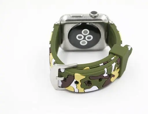 Ремінець Creasted для годинника Apple Watch 38 мм 40 мм силіконовий з пряжкою, Camouflage with yellow - фото 3