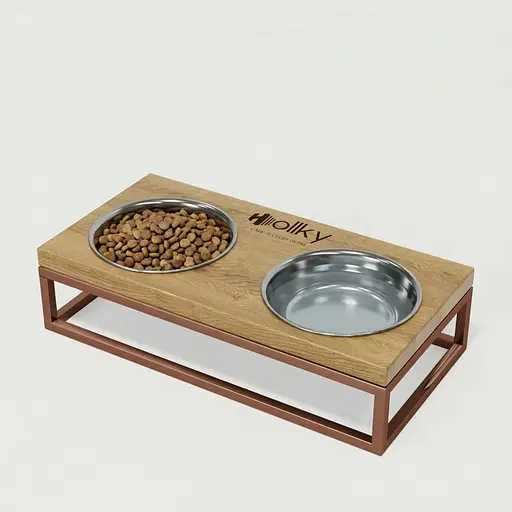 Hollky Base S — миски на підставці для маленьких собак та котів (2 × 0,45 л)