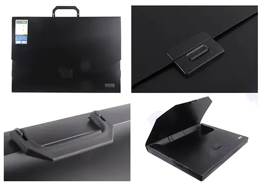 Портфель пластиковий А3/32 мм, Professional, чорний, BM.3725-01 - фото 2