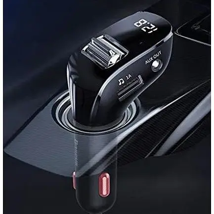 FM трансмиттер Bluetooth модулятор Baseus S-09 2USB CCALL-TM01 адаптер зарядний пристрій Чорний - фото 6