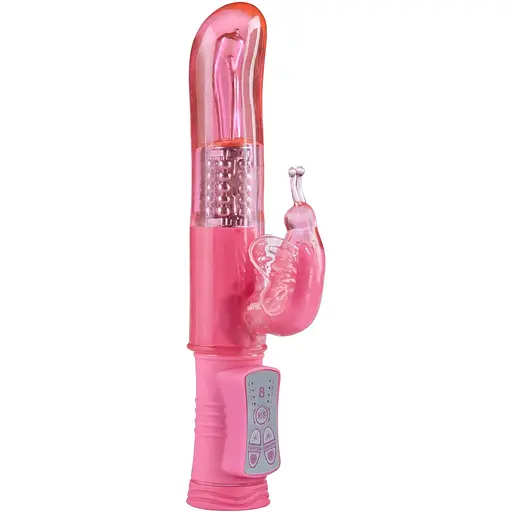 Вібратор-кролик Toy Joy Happy Happy Hugging Butterfly 22.5 см рожевий