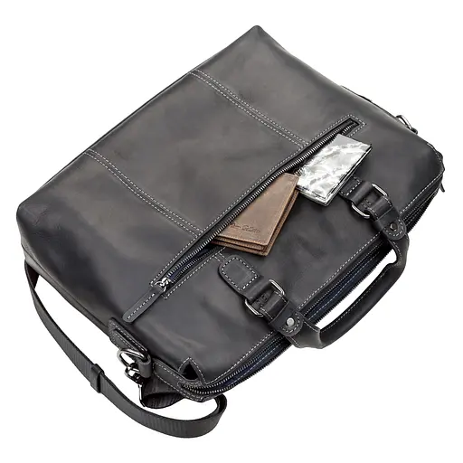 Чоловіча шкіряна сумка SHVIGEL 39х27х10,5 см sum0012568 - фото 5