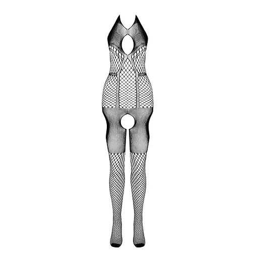 Бодистокинг с имитацией чулок Passion BS079 black One size - фото 5