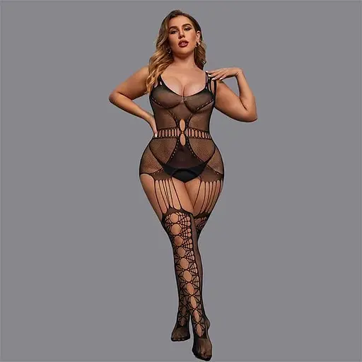 Сексуальний бодістокінг з імітацією панчіх L-XXL – Еротична білизна - фото 3