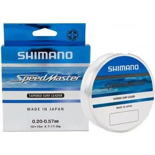 Шоклідер Shimano Speedmaster Tapered Surf Leader Clear 10X15m 0.33-0.57 mm 7.2-17.0 kg (1013-2266.46.60)