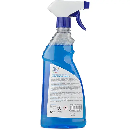 Засіб для миття скла та дзеркал TopEffect Морський бриз спрей 500 мл - фото 2