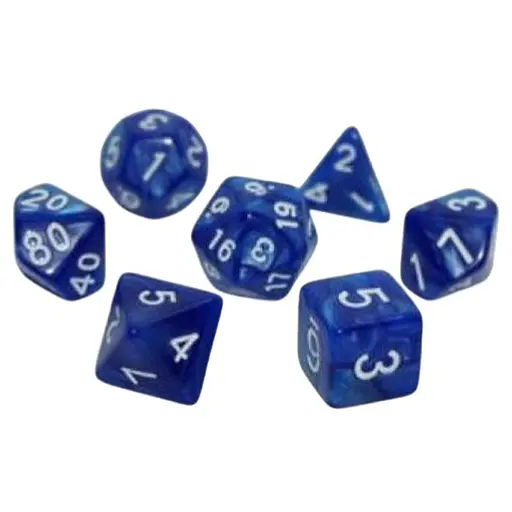 Набір кубиків Pearl 7 Dice Set - Blue , 7 шт. (g7dpearl07) - фото 1