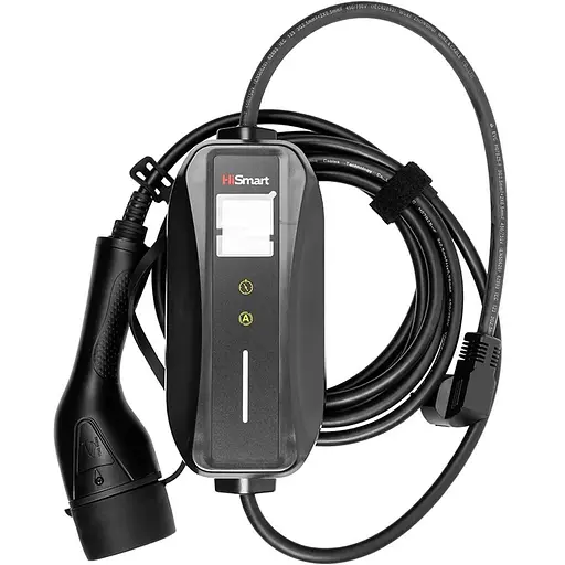 Зарядний пристрій HiSmart для електромобілів Type 2-Schuko (220V), 6-16A, 3.5kW, 1-фазний, 5м