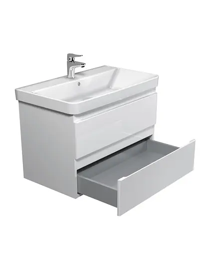 Тумба Мойдодир Unik 80-A Білий з умивальником Vivace 80 Білий - фото 3