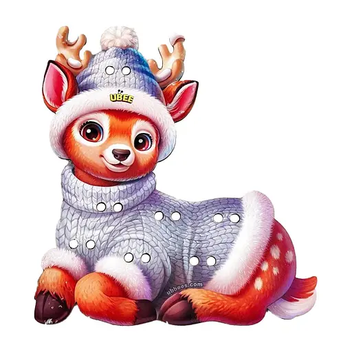 Дерев'яна іграшка-шнурівка "Оленятко" Ubumblebees (ПСД278) PSD278, 24 деталі 20 завдань - фото 1