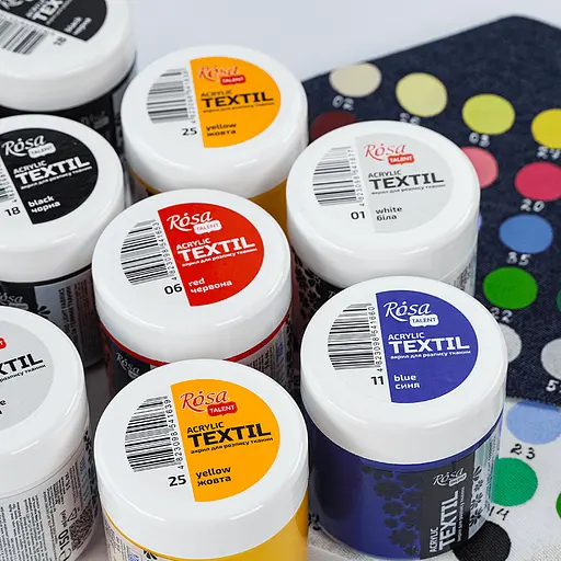 Краска акриловая для тканей Белая (01) 150 мл Rosa Talent - фото 4