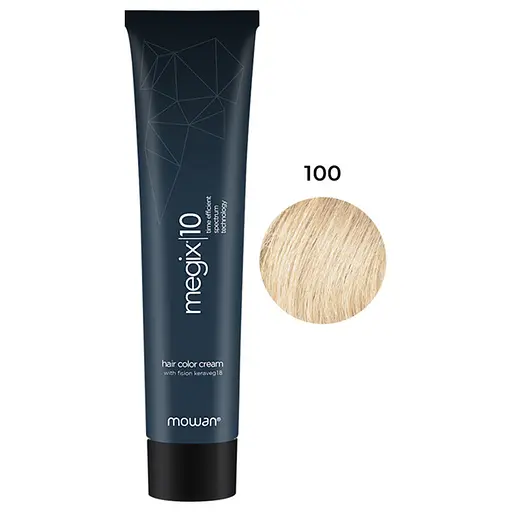 Фарба для волосся з низьким вмістом аміаку Mowan Megix10 100 ультра світлий натуральний блонд 100 мл - фото 1