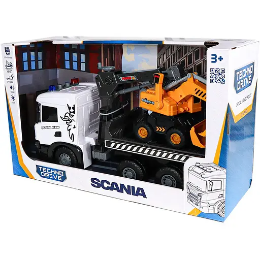 Игровой набор TechnoDrive Super Big Truck Автокран Scania с экскаватором (5004KS) - фото 11