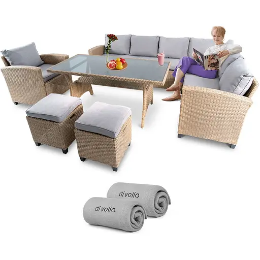 Набор садовой мебели Di Volio Rossano Бежевый/Светло-серый - фото 5