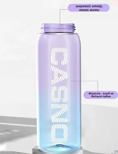 Пляшка для води Casno 1000 мл KXN-1247 Чорна (KXN-1247_Black) - фото 5