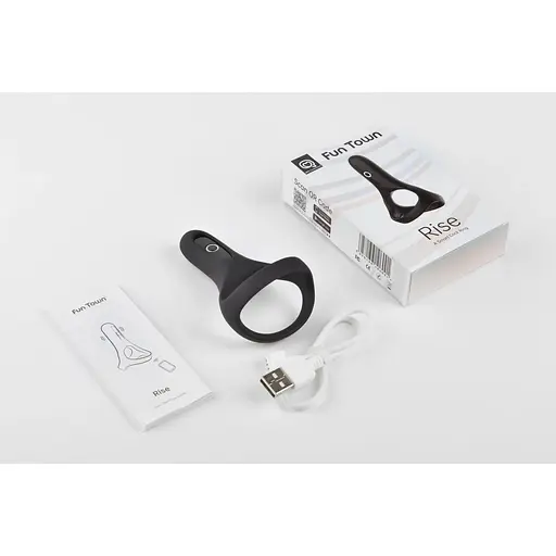 Двойное эрекционное кольцо Fun Town Rise Black - фото 5