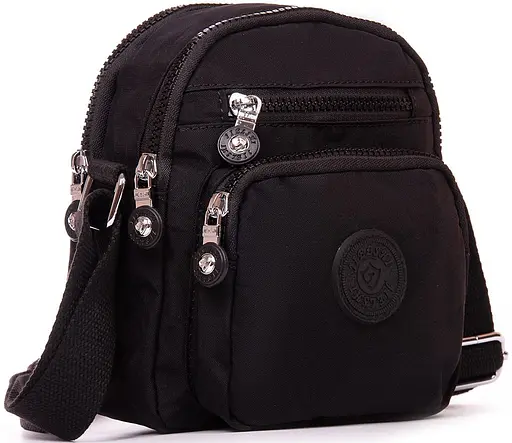 Женская сумка-кроссбоди Jielshi текстильная черная sum0028706 - фото 2