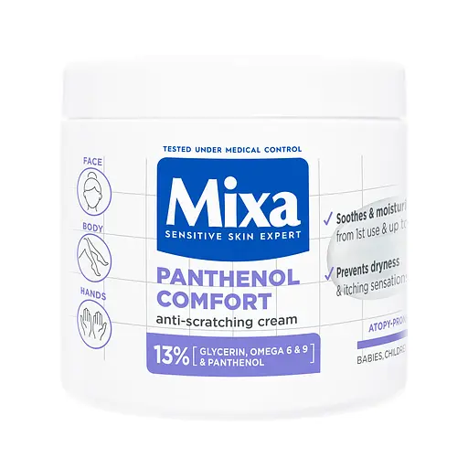 Крем для лица, тела и рук Mixa Panthenol Comfort для чувствительной кожи 400 мл - фото 1