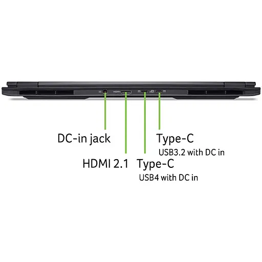 Ноутбук Ігровий Acer Nitro 16S AI AN16S-61-R6Z5 AI 9 365 la 50GHz,16'',IPS,32GB DDR5,1TB,RTX 5070 8GB - фото 8