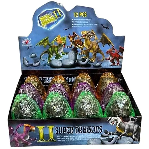 Игрушка-сюрприз Dino Toys Супер дракон 10 в шаре зеленая (Q9899-10) - фото 1