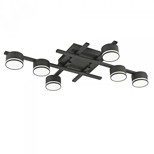 Світильник Videx під лампу 6xGX53 накладний Чорний (VL-SPF31-6B) - фото 2