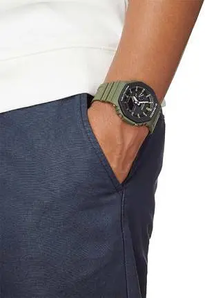 Ударопрочные полимерные наручные часы Casio оригинал Япония G-Shock GA-2110SU-3AER с полимерным ремешком - фото 6