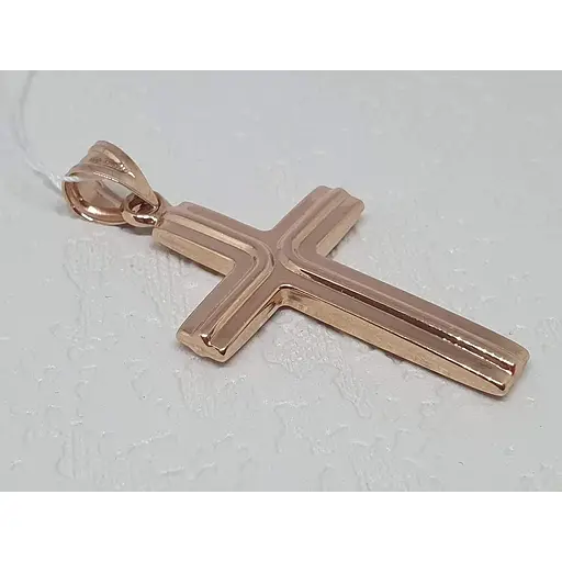 Золотий хрестик Favoritum з алмазною гранню. 3190 - фото 4