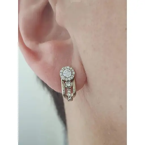 Золоті сережки Гаразд з фіанітами. 3533549 - фото 2